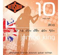 Rotosound JK10 - Juego de cuerdas para guitarra acústica de fósforo/bronce, 010-050
