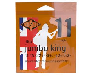 Rotosound JK11 - Juego de cuerdas para guitarra acústica de fósforo/bronce, 11 15 22 30 42 52