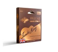 Rotosound Jumbo King cuerdas para guitarra acústica 10-50 pack de 3 JK10-3 | Juego de 6 cuerdas de 92/8 Phosphor Bronze, Extra Light .010" a .050", pack de 3, Made in UK.
