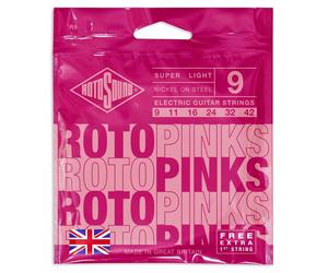 Rotosound R09 Roto Pink Nickel Electric Guitar Strings 09-42