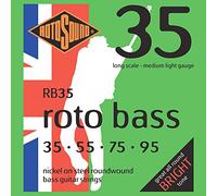 Rotosound RB Roto Bass nickelé jeu de 4 cordes nickel moyen léger 35-95 RB35
