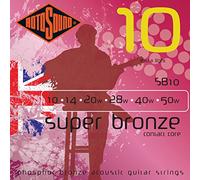 Rotosound SB10 - Juego de cuerdas para guitarra acústica de fósforo/bronce y oro, 10 14 20 28 40