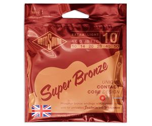 Rotosound Super Bronze SB10 Phosphor Bronze Acoustic Strings 10-50