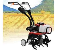 Rotovator - Cultivador de césped de mano con motor de gasolina, potente herramienta de excavación portátil inalámbrica para eliminación de malas hierbas