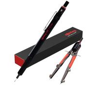 rOtring 500 portaminas de 0,5 mm y compás compacto de ajuste rápido, herramientas de dibujo de precisión para bocetos técnicos y dibujo