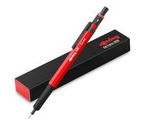 Portaminas rOtring 500 | Mina HB de 0,5 mm | Cuerpo hexagonal de plástico rojo con empuñadura metalizada antideslizante y texturizado