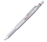rOtring 600 bolígrafo multicolor y portaminas 3 en 1 | 2 bolígrafos de punta fina (tinta negra y roja) | 1 portaminas (mina de 0,5 mm) | cuerpo plateado