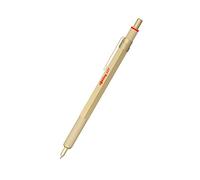 rOtring 600 bolígrafo | punta media | tinta azul | cuerpo oro | recargable | Bolígrafo metálico 600 de alta calidad, recargable, con agarre moleteado y tinta negra para regalar y escribir a diario