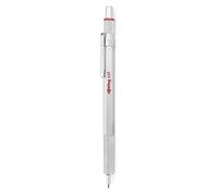 Rotring Bolígrafo 600 – Punta media, tinta azul, recargable, cuerpo plateado