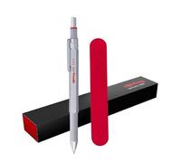 rOtring 600 bolígrafos y portaminas multicolor 3 en 1 | Bolígrafo negro y rojo, puntas mecánicas (0,5 mm) | Funda de terciopelo rojo para protección de puntas
