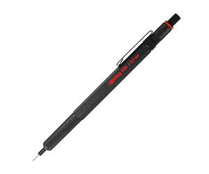 rOtring 600 Portaminas | 0,5 mm | Cuerpo metálico negro Portaminas | Empuñadura antideslizante estriada y cuerpo hexagonal