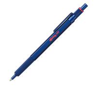 Rotring Bolígrafo 600, punta media, tinta negra, barril azul, recargable