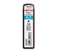 Rotring Hi-Polymer - Recambios de minas para portaminas finos B, 0,70 mm, 12 minas