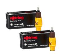 Rotring Isograph - Lote de 2 plumas de repuesto para bolígrafo de dibujo técnico (0,20 mm)