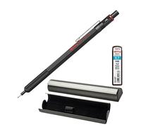 rOtring Juego de 600 portaminas | 12 minas de 0,7 mm HB | Cuerpo de metal negro | Lápiz en un elegante estuche cerrado magnéticamente