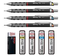 Rotring - Minas, lote de 3 envases Tikky con códigos 0,35 / 0,5 / 0,7 mm 4er Komplettset