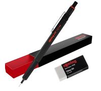 rOtring Portaminas 600 | 0,7 mm | Portaminas negro de metal | Borrador adicional Tikky 30