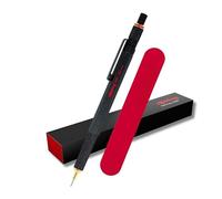 rOtring Portaminas 800 | 0,5 mm | 1904447 - Portaminas de metal negro y caja de terciopelo
