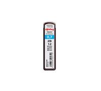 Rotring recambios de minas 2B Hi-Polymer para portaminas finos, de 0,70 mm (12 minas)