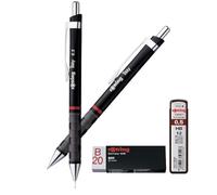 rOtring Tikky - Bolígrafo ligero y portaminas | HB 0,5 mm | Recambios y borrador B20