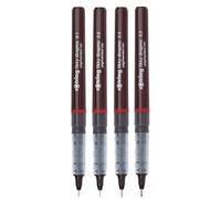 Rotring Tikky Graphic - Rotulador fino con cuatro grosores diferentes, tinta negra, 4 unidades