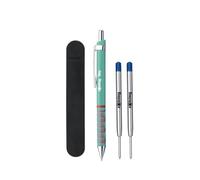rOtring Tikky - Juego de bolígrafos pastel | Tinta azul | Punta mediana | Ligero con agarre de goma | 2 recambios de bolígrafo + estuche de terciopelo | 4 unidades