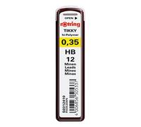 rOtring Tikky minas de recambio para portaminas de 0.35 mm, HB, 10 paquetes (120 minas)