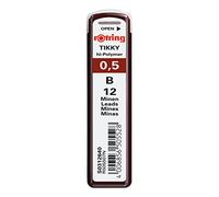 rOtring Tikky minas de recambio para portaminas de 0.7 mm, 2B, 10 paquetes (120 minas)
