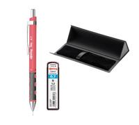 rOtring Tikky - Portaminas de 0,7 mm, recargable, agarre cómodo, incluye 12 minas HB y funda triangular con cierre magnético, elegante material escolar y de oficina