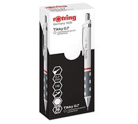 rOtring Tikky - Portaminas HB de 0,70 mm, cuerpo blanco, caja de 12