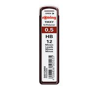 rOtring Tikky minas de recambio para portaminas de 0.5 mm, HB, 10 paquetes (120 minas)