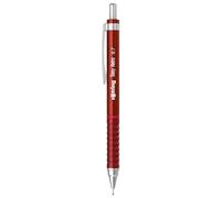 Rotring Portaminas retro Tikky – 0,7 mm 2B, cuerpo rojo, agarre ondulado – 12 unidades