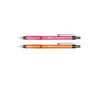 rOtring Visuclick - Juego de portaminas, 2 colores (naranja, rosa) - Lápices recargables automáticos 2B de 0.7 mm para dibujar, escribir, escuela y oficina