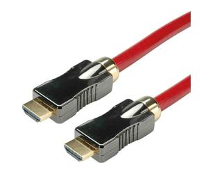 Rotronic Roline 11045905 8 K Cable HDMI con Ethernet, Macho a Macho, 5 m, Color Rojo
