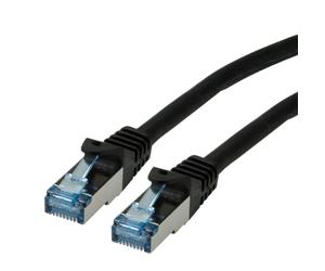 Rotronic ROLINE Cable de conexión cat.6A S/FTP (PiMF), nivel de componente, LSOH, negro, 0,5 m