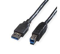 Rotronic ROLINE Cable USB 3.2 Gen 1, tipo A-B, negro, 0,8m