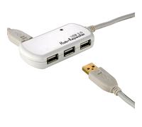 Rotronic roline concentrador usb 2.0 de 4 puertos con repetidor, 12 m