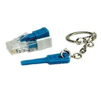 Rotronic ROLINE Lockable RJ45 Plug with Key - Cable de Red (Transparente)