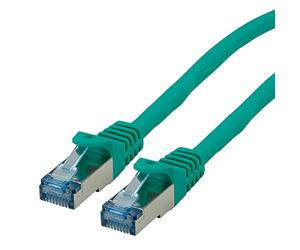 Rotronic ROLINE Patch cord cat.6A S/FTP (PiMF), nivel de componente, LSOH, verde, 15 m