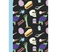 Rotten but Cute - Pastel Zombie Pattern Notebook: Creepy Cute Composition Notebook with Skulls, Brains & Eyeballs on Black