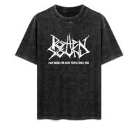 Rotten Sound Fast Music for Slow People Men's T-Shirt Unisex Black Cotton Print tee Shirts XL