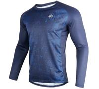 ROTTO Camiseta de Manga Larga para Hombre MTB Maillot para Bicicleta de Montaña Camiseta BMX Downhill Transpirable y de Secado Rápido