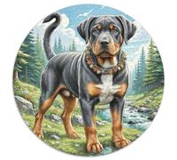 Rottweiler 1000 Piezas Rompecabezas Redondo Adultos para Niños Circular Puzzle Niños Impossible Regalos Toda La Familia Habilidad para Toda La Familia 1000pcs (67.5x67.5cm)