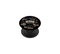 Rottweiler 5 etapas del Hambre Divertido Regalo para Amantes de los Perros PopSockets PopGrip Adhesivo