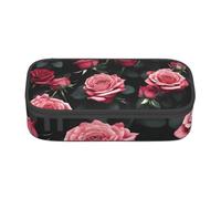 Rottweiler - Bolsa de almacenamiento para papel pintado para oficina de negocios, estuche, estuche para lápices, bolsa de maquillaje, bolsas de cosméticos, Rose Flower of Many, One Size