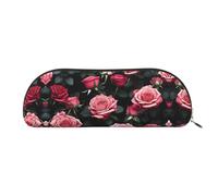 Rottweiler - Bolsas de cosméticos con impresión de papel tapiz para mujer, bolsa de maquillaje, bolsa de almacenamiento de viaje, neceser de aseo, Rose Flower Of Many, One Size