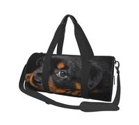 Rottweiler Cachorros Mascotas Perros Rottweiler Pequeños, Bolsa de Viaje de Gran Capacidad, Bolso Redondo, Bolsa de Viaje Deportiva, Bolsa de Mano, Bolsa de Fitness