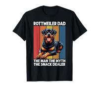 Rottweiler Dad The Man The Myth The Snack Trader Retro Camiseta