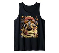 Rottweiler de otoño con Gafas de Sol Hojas de otoño Perro otoñal Camiseta sin Mangas