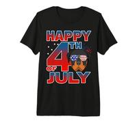 Rottweiler Dog American Flag Glasses Happy 4th of July Camiseta Premium